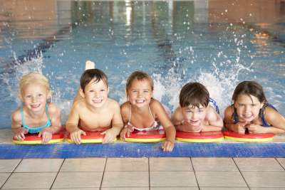 children in swimming pool